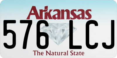 AR license plate 576LCJ