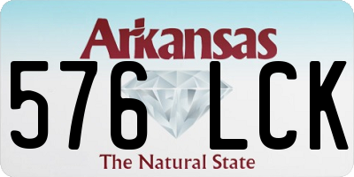 AR license plate 576LCK