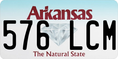 AR license plate 576LCM