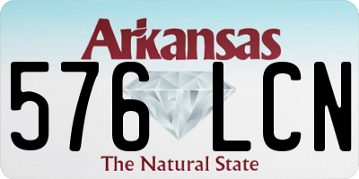 AR license plate 576LCN