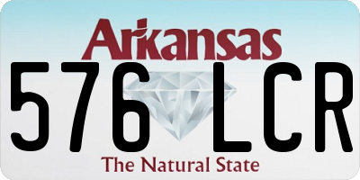 AR license plate 576LCR