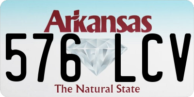AR license plate 576LCV