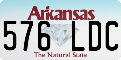 AR license plate 576LDC