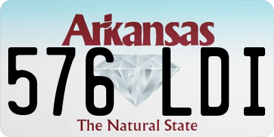 AR license plate 576LDI