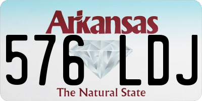 AR license plate 576LDJ