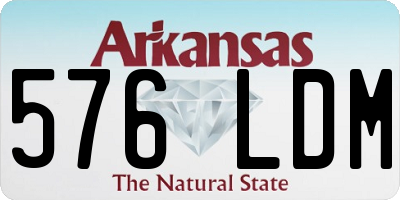 AR license plate 576LDM