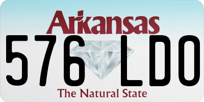 AR license plate 576LDO