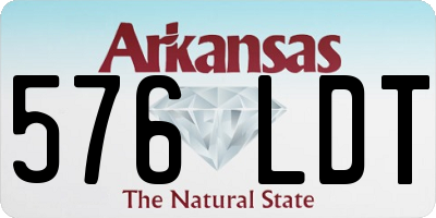 AR license plate 576LDT