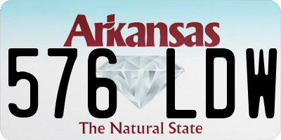 AR license plate 576LDW