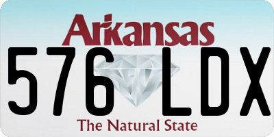AR license plate 576LDX