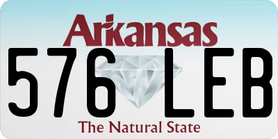 AR license plate 576LEB
