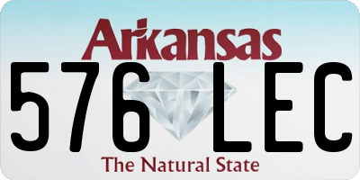 AR license plate 576LEC