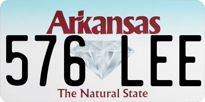 AR license plate 576LEE