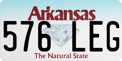 AR license plate 576LEG