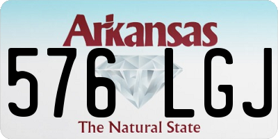 AR license plate 576LGJ