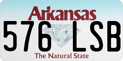 AR license plate 576LSB
