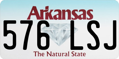 AR license plate 576LSJ