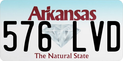 AR license plate 576LVD