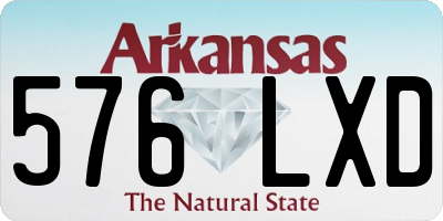 AR license plate 576LXD