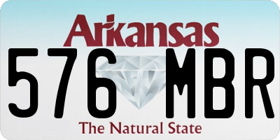 AR license plate 576MBR