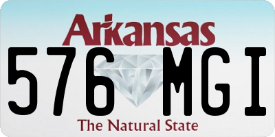 AR license plate 576MGI