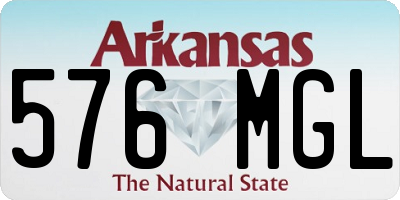 AR license plate 576MGL