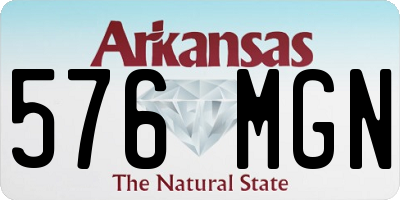 AR license plate 576MGN