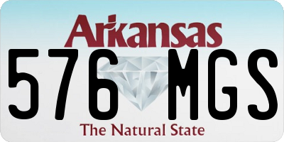 AR license plate 576MGS