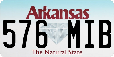 AR license plate 576MIB
