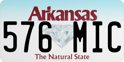 AR license plate 576MIC