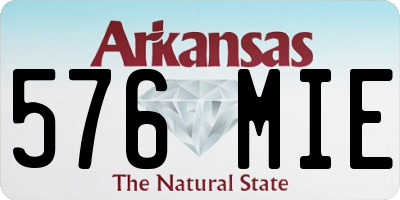 AR license plate 576MIE
