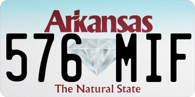 AR license plate 576MIF