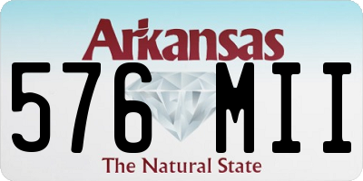 AR license plate 576MII