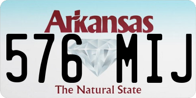AR license plate 576MIJ