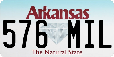 AR license plate 576MIL