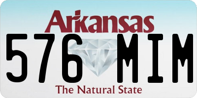 AR license plate 576MIM