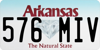 AR license plate 576MIV