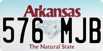 AR license plate 576MJB