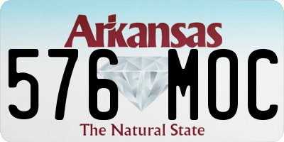 AR license plate 576MOC
