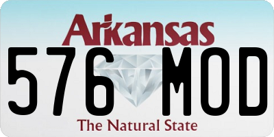 AR license plate 576MOD
