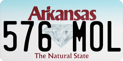 AR license plate 576MOL