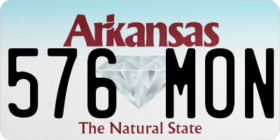 AR license plate 576MON