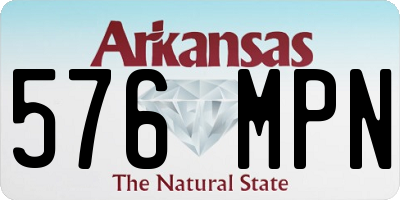 AR license plate 576MPN
