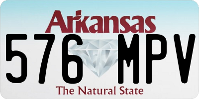 AR license plate 576MPV