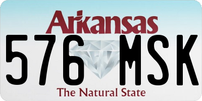 AR license plate 576MSK