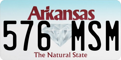 AR license plate 576MSM