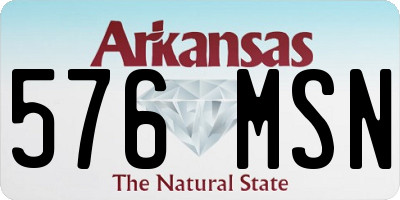 AR license plate 576MSN