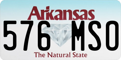AR license plate 576MSO