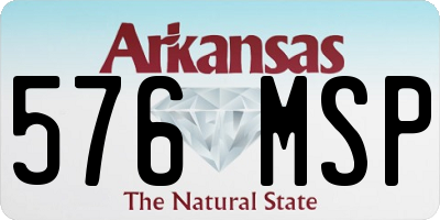 AR license plate 576MSP