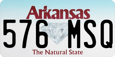 AR license plate 576MSQ